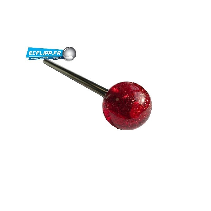 Lance bille rond  rouge poussière métal 