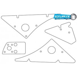 Clear plastics pour flipper The Adams Family