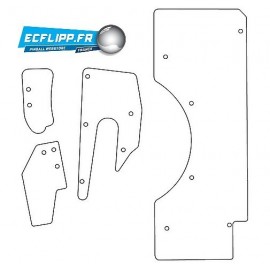Clear plastics pour flipper the machine bride of pinbot
