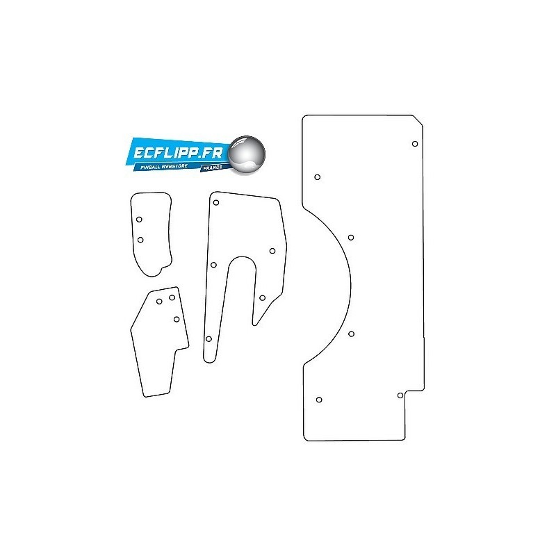 Clear plastics pour flipper the machine bride of pinbot