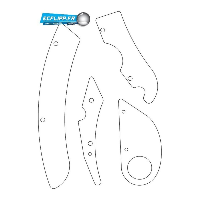 Clear plastics pour flipper Theatre of Magic