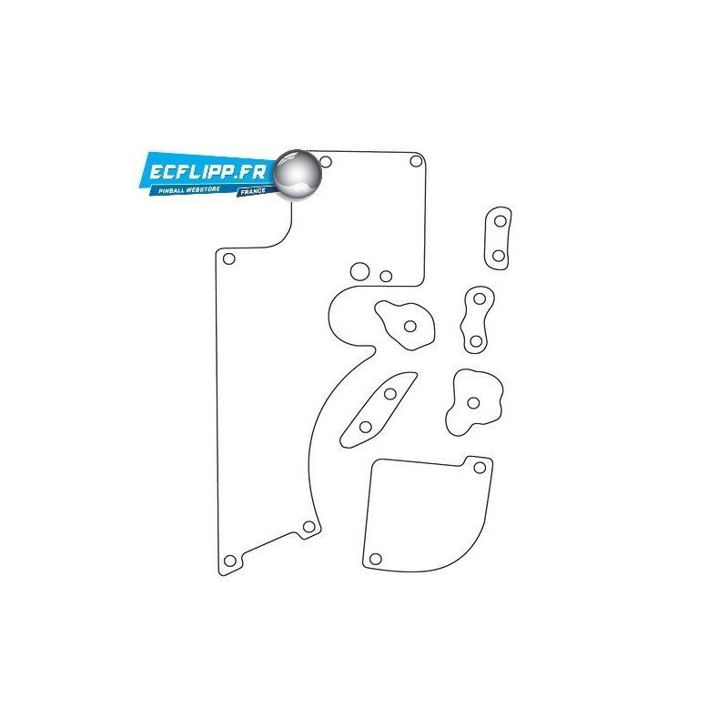 Clear plastics pour flipper Twilight Zone