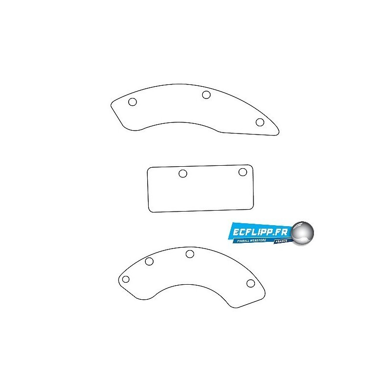 Clear plastics pour flipper White Water