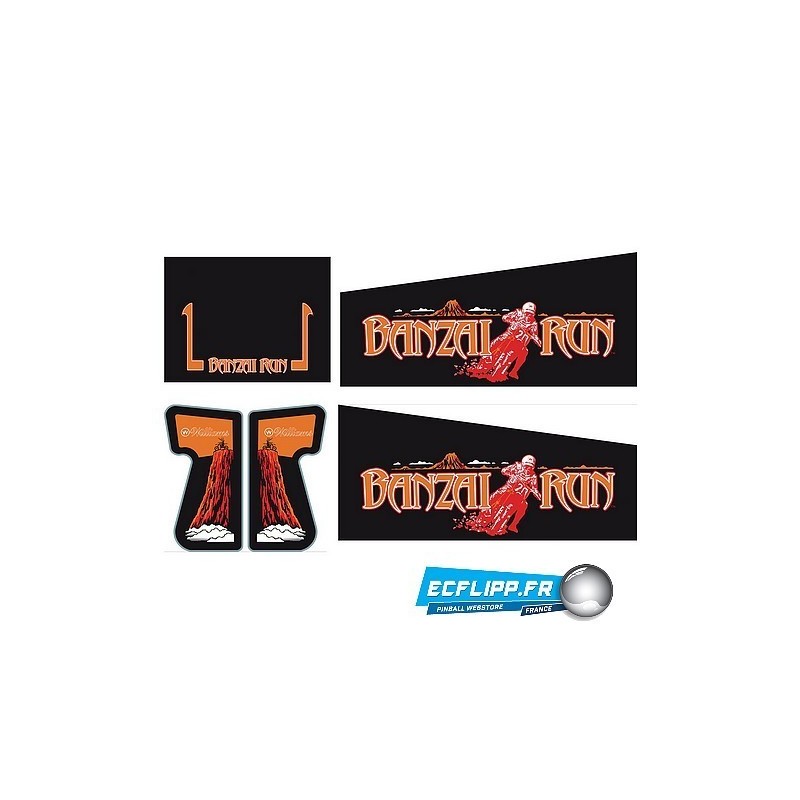 Cabinet decal set : Banzai Run