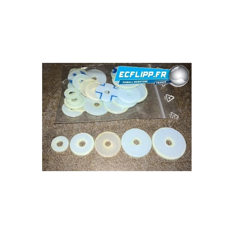 25x PETG Washer to protect pinball plastics