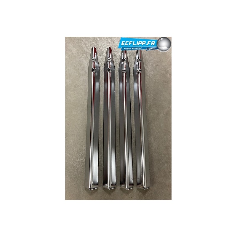 4x  Pied type Gottlieb 31" chrome