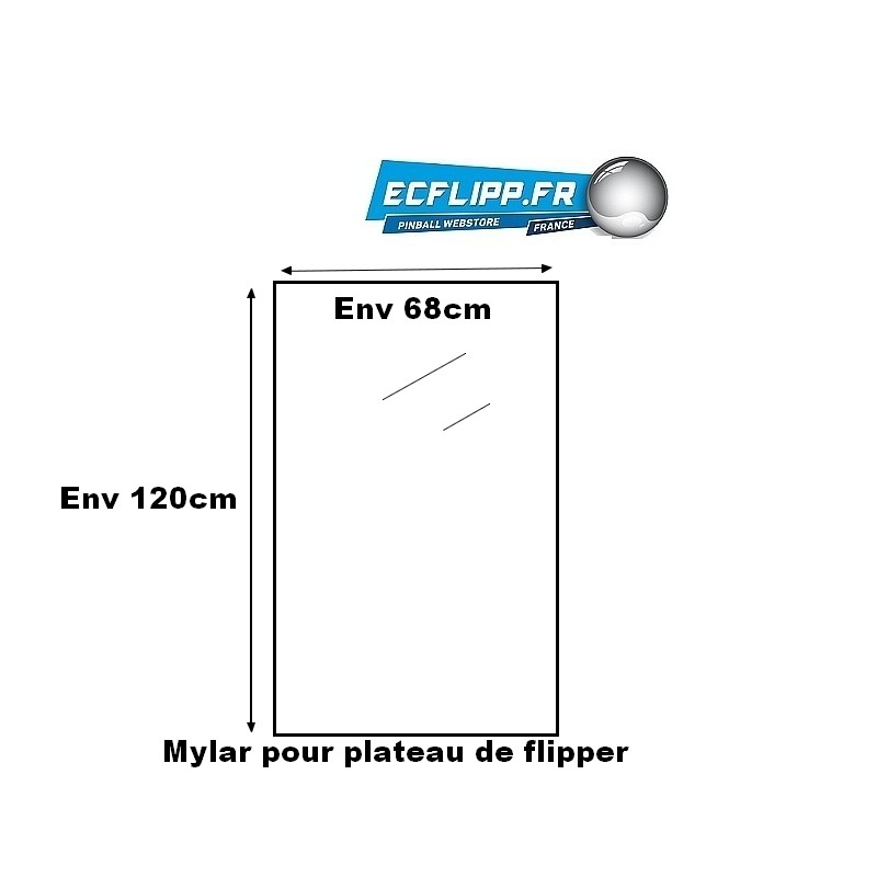 Mylar pour plateau 4ft ( L120cm x l 68 cm )