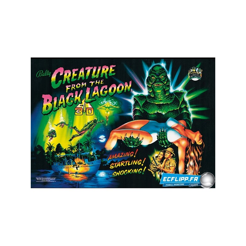 Acrylic Backglass Creature from the black lagoon