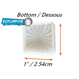 Insert 1" square white opaque starburst
