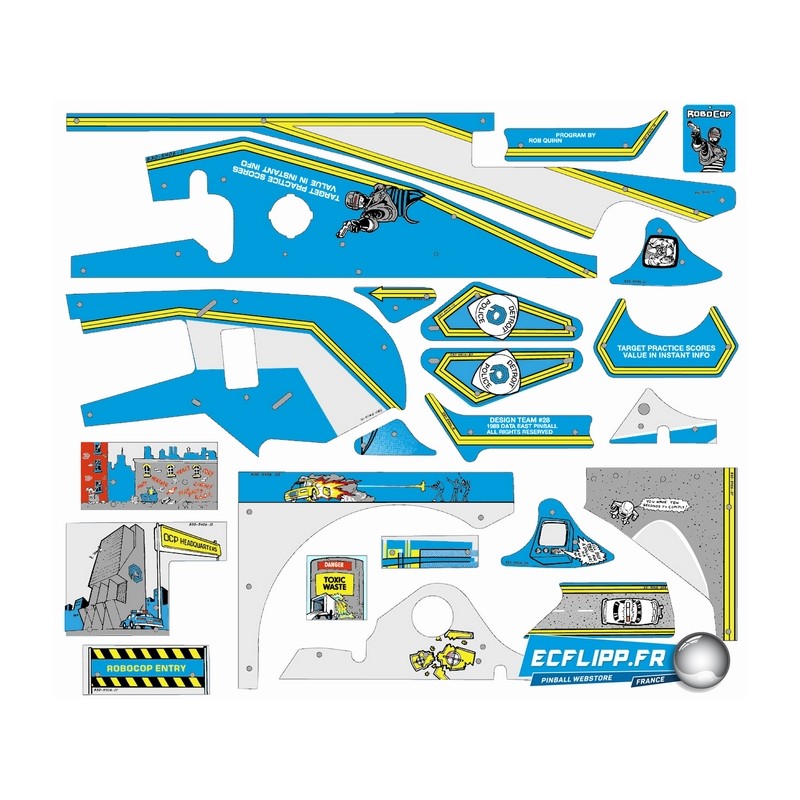 Kit décor et stickers Data-East ROBOCOP
