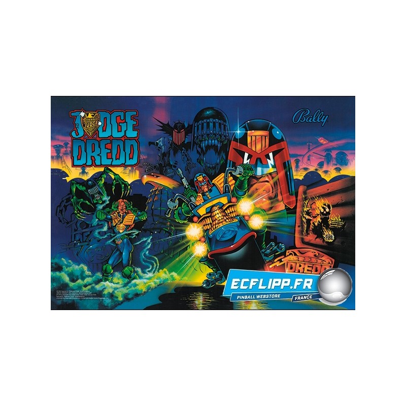 Acrylic Backglass Judge Dredd