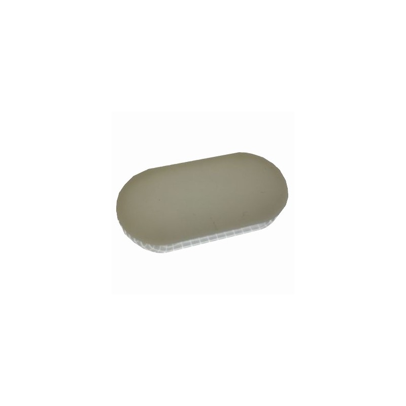 Insert ovale blanc 2" x 1"