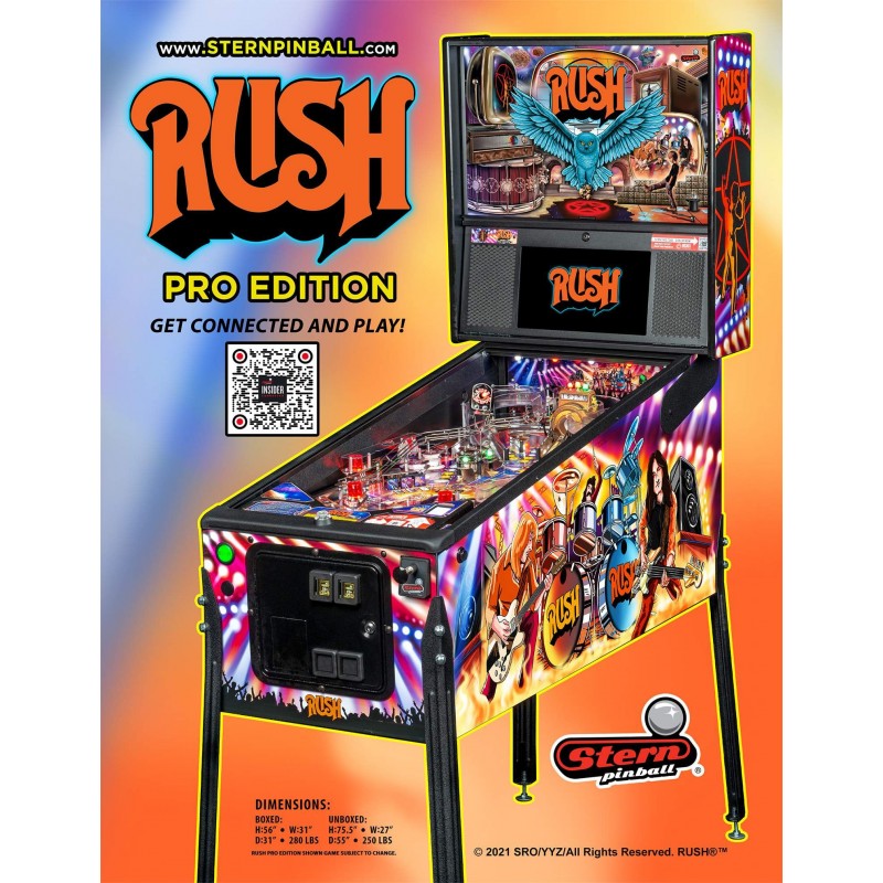 Rubber set for Rush pro STERN Pinball