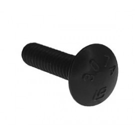 1/4-20 x 1" Black Carriage Bolt