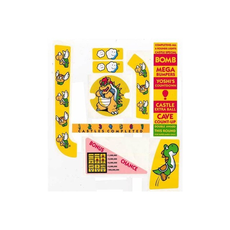 Décals set DL733 Super Mario Bros Gottlieb
