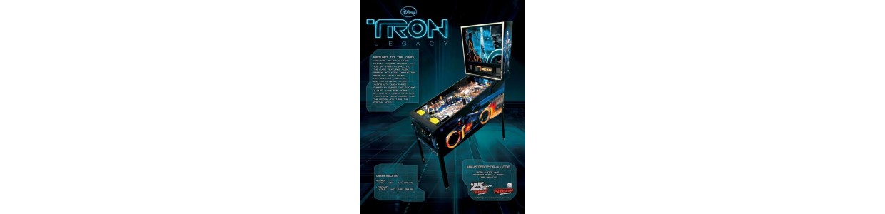 Flipper Tron Legacy Stern pinball, pièces pour entretien et réparation