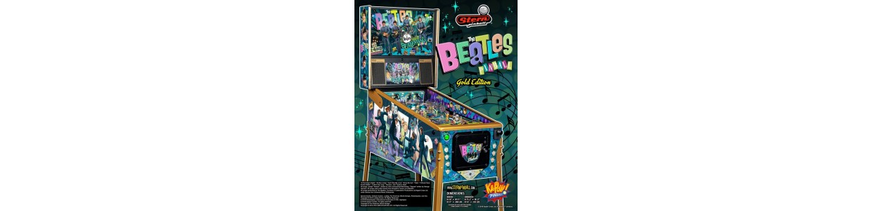 Flipper The Beatles Stern pinball, pièces pour entretien et réparation